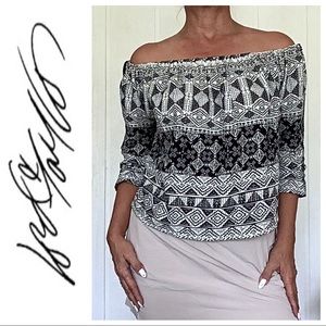 LORD & TAYLOR DESIGN LAB OFF THE SHOULDER TOP SIZE SMALL